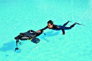 Anziehen im Wasser