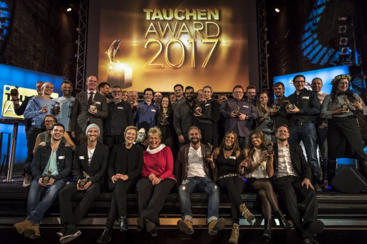 Glückliche Gesichter: Das sind die Gewinner des 19. TAUCHEN-Awards....