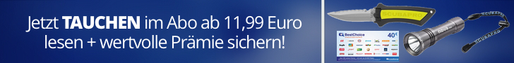 Jeden Monat neu in TAUCHEN: spannende Reportagen über Tauchreisen, Praxis, Technik, Biologie und viele weitere Themen für Tauchen.