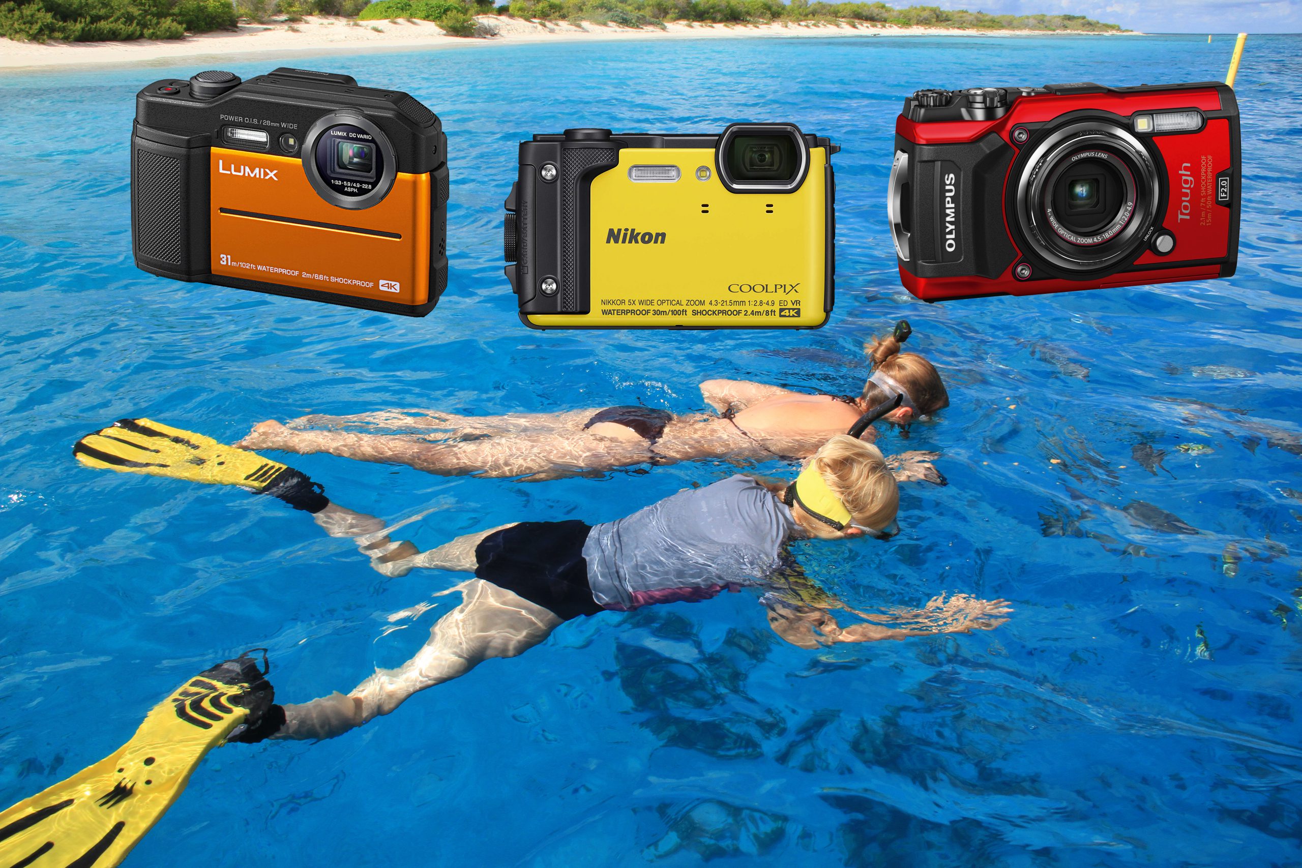 Unterwasserfotografie Wasserdichte Gehäusetasche Universal-Tauchtasche Bis zu 20 Meter 100% versiegelt für die meisten DSLR-Kameras Kamera-Tauchtasche Weiß 