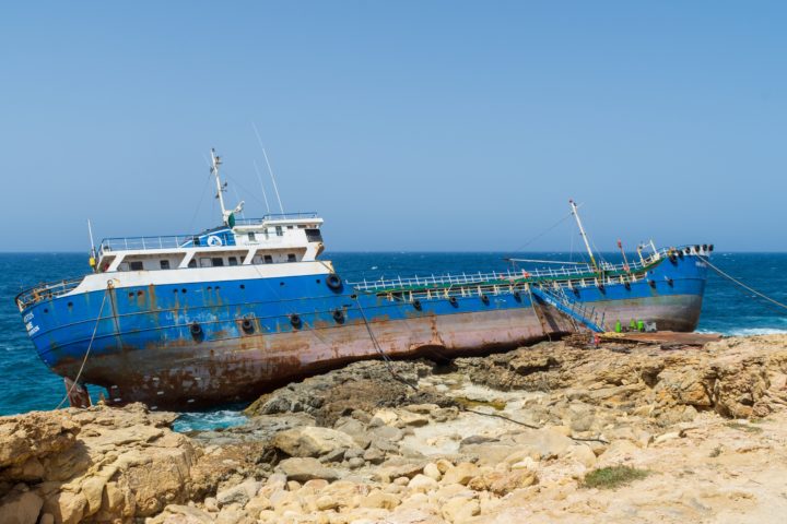 MV Hephaestus auf Grund gelaufen von Gozo