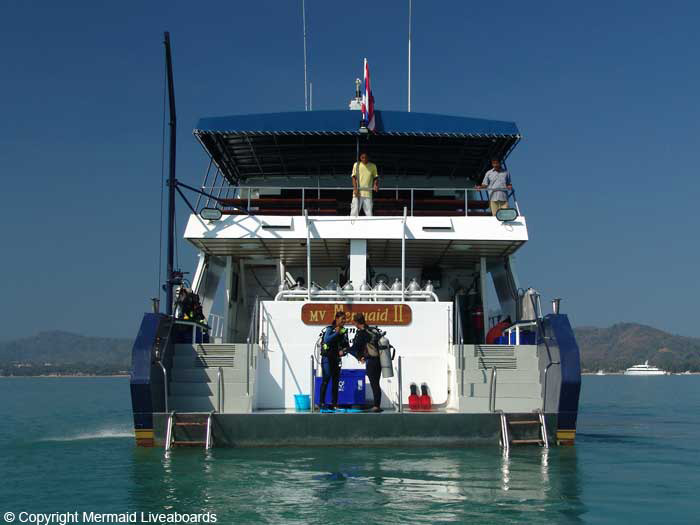 Die Tauchplattform auf der Mermaid 2.