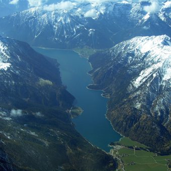 Der Achensee in Blickrichtung Süden.