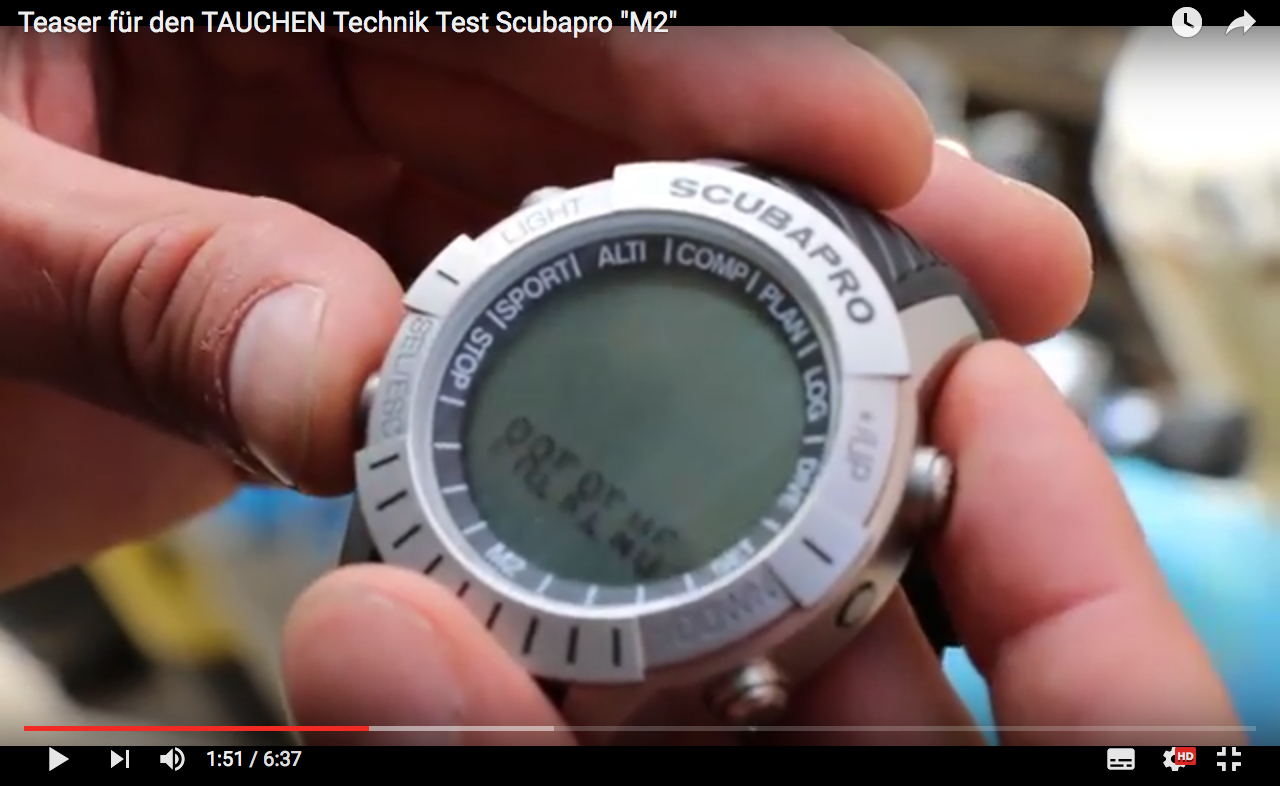 Der Scubapro "M2" im Test. Foto: YouTube