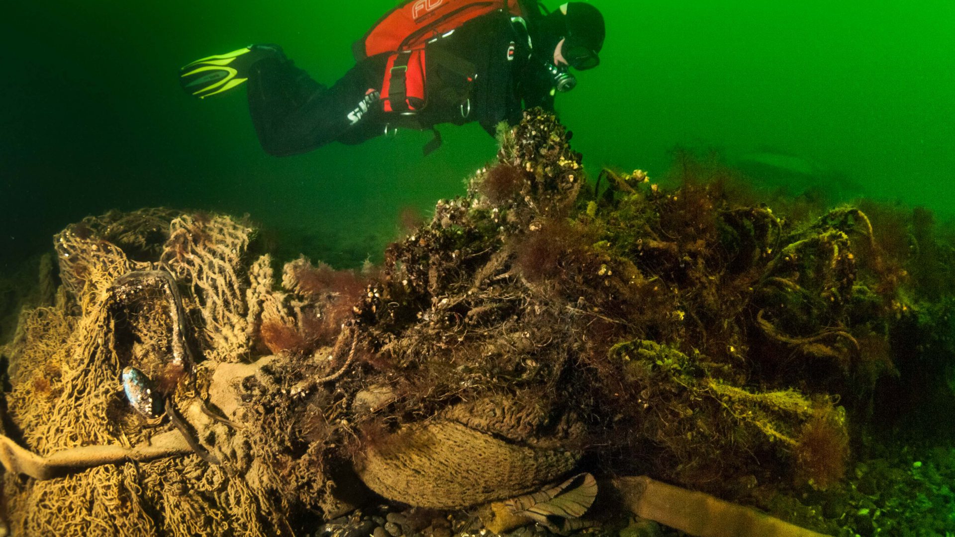 Geisternetze sind auch nach Jahren noch eine Gefahr für Fische.