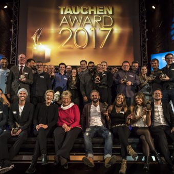 Glückliche Gesichter: Das sind die Gewinner des 19. TAUCHEN-Awards....