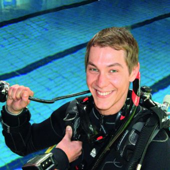 Tauchlehrer werden: Eric Stebner hat seine Prüfung zum SSI- Instructor erfolg- reich bestanden.