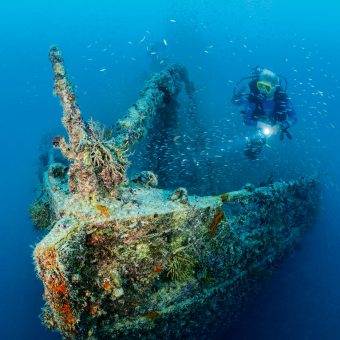 Abenteuerliche Rosalie Moller: Das Wrack begeistert viele Taucher. Foto: W. Pölzer
