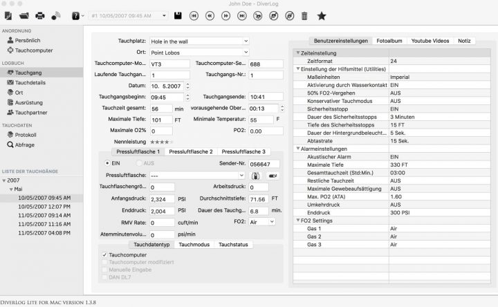 ...denn eigentlich ist ein wirklich gelungenes Programm, von dem sich die Mitbewerber eine dicke Scheibe abschneiden könnten. Für uns ist es nicht verständlich, warum Aqua Lung und Pelagic Pressure Systems den i300c nicht in diesem Programm intergrieren.
