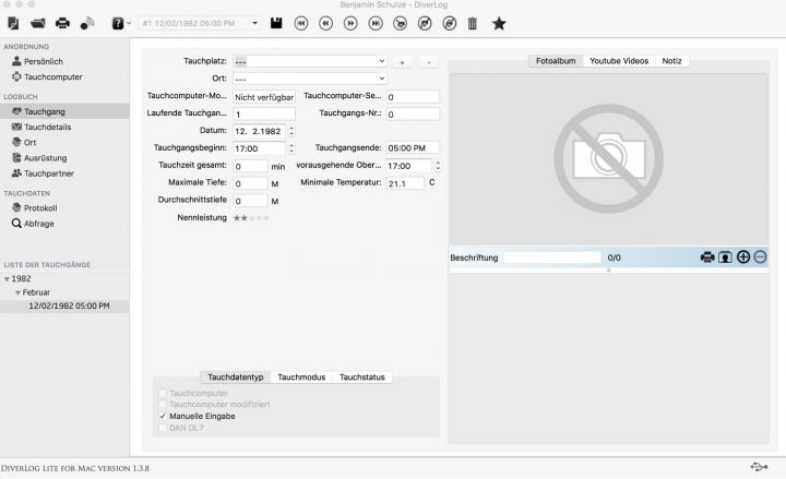 Das Programm für den Desktop Rechner, Diverlog Lite, ist ebenfalls sehr gelungen. Es ist extrem ausführlich und optisch sehr ansprechend. Gleichzeitig ist es übersichtlich und einfach zu benutzen. Nur schade, dass es den i300c nicht unterstützt und dies wohl auch in Zukunft nicht tun wird. Ein Manko, wie wir finden!