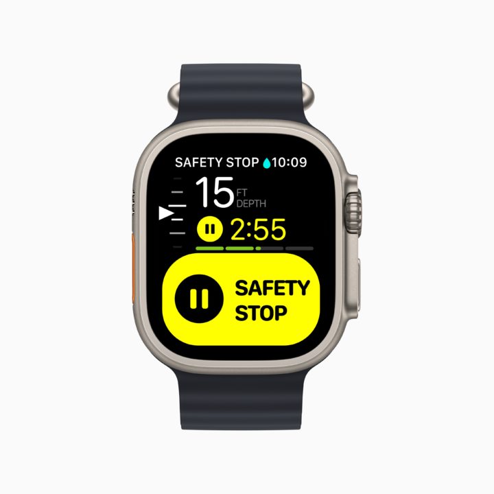 Apple Watch Ultra im Tauchmodus
