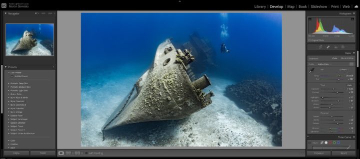 Nachbearbeitung Wrackfotografie
